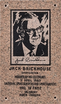 1985 Jack Brickhouse National Sportscaster Hall of Fame Marble Plaque
